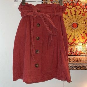 xs hollister button up skirt